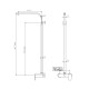 10 inch 250mm Square Gunmetal Grey Shower Tower With Rain Head Bottom Water Inlet