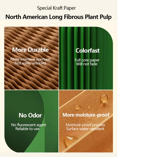 3 Seats Kraft Paper Bench Portable Folding Sofa Foot Stool Shoe Bench White