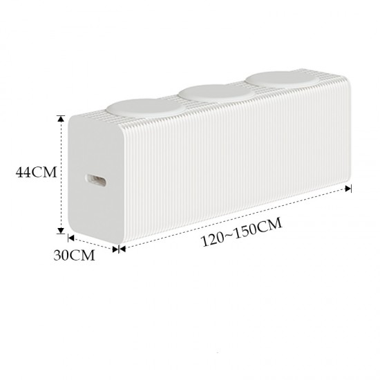 3 Seats Kraft Paper Bench Portable Folding Sofa Foot Stool Shoe Bench White