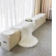 6 Seats Kraft Paper Bench Portable Folding Sofa Foot Stool Shoe Bench White