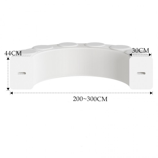 6 Seats Kraft Paper Bench Portable Folding Sofa Foot Stool Shoe Bench White