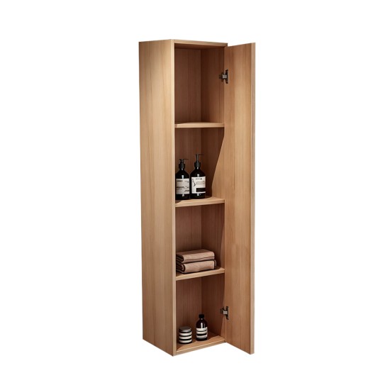 350x300x1600mm Height Plywood Fluted Tall Cabinet Light Oak