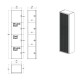 350x300x1600mm Height Plywood Fluted Tall Cabinet Matt White