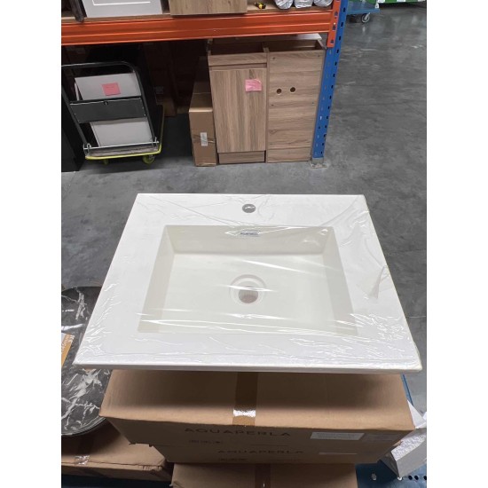 600mm Slim Polymarble Basin Vanity Top Only