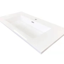 600mm Slim Polymarble Basin Vanity Top Only