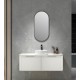 Amos 1210X460X430mm Plywood Matte White Fluted Curve Vanity With Flat Top