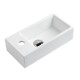 Billy 400x205x870mm Fluted Floorstanding Vanity White With Ceramic Basin