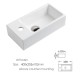 Billy 400x205x870mm Fluted Floorstanding Vanity White With Ceramic Basin