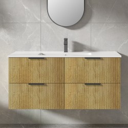 Felix 1200X465X565mm Plywood Light Oak Fluted Vanity