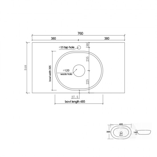 Felix 760X510X360mm Plywood Light Oak Fluted Vanity With Flat Top