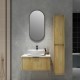 Felix 760X510X360mm Plywood Light Oak Fluted Vanity With Flat Top