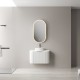 Luma 750X455X450mm Plywood Matte White Fluted Curve Vanity With Flat Top