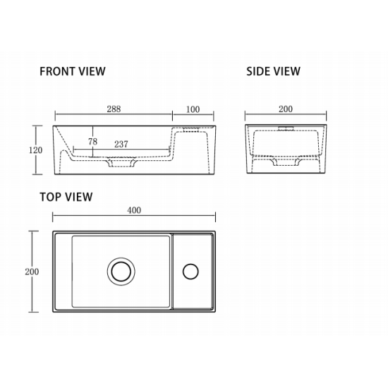 Mino 400X200X920MM PLYWOOD FLUTED FLOOR STANDING VANITY - LIGHT OAK WITH TOP
