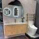 Vero 1200X460X560mm Plywood Light Oak Wall Hung Vanity With Flat Top