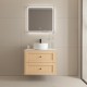 Vero 750X460X560mm Plywood Light Oak Wall Hung Vanity With Flat Top
