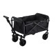 45L Heavy-Duty Foldable Wagon Cart with Sand Wheels & Adjustable Handle Portable Collapsible Trolley for Camping, Beach Garden & Shopping