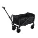 45L Heavy-Duty Foldable Wagon Cart with Sand Wheels & Adjustable Handle Portable Collapsible Trolley for Camping, Beach Garden & Shopping