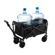 45L Heavy-Duty Foldable Wagon Cart with Sand Wheels & Adjustable Handle Portable Collapsible Trolley for Camping, Beach Garden & Shopping