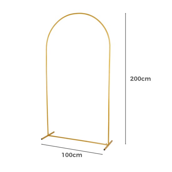 180*80cm Gold Metal Arch Backdrop Stand Wedding & Event Arch