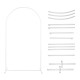 80X180CM Wedding Metal Arch Backdrop Stand For Wedding Baby Shower Birthday Anniversary Graduation Garden Balloon Arch Decoration White