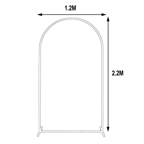 120X220 CM Wedding Metal Arch Backdrop Stand For Wedding Baby Shower Birthday Anniversary Graduation Garden Balloon Arch Decoration White