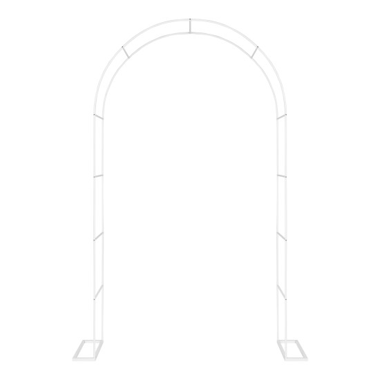 Sturdy White Metal Garden Arch - 1PC Outdoor Climbing Plant Trellis, Ideal for Roses, Vines, Weddings & Events