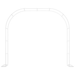 Sturdy White Metal Garden Arch - 1PC Outdoor Climbing Plant Trellis, Ideal for Roses, Vines, Weddings & Events