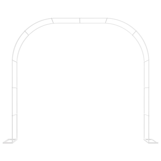 Sturdy White Metal Garden Arch - 1PC Outdoor Climbing Plant Trellis, Ideal for Roses, Vines, Weddings & Events