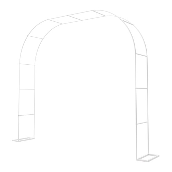 Sturdy White Metal Garden Arch - 1PC Outdoor Climbing Plant Trellis, Ideal for Roses, Vines, Weddings & Events