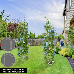 Sturdy White Metal Garden Arch - 1PC Outdoor Climbing Plant Trellis, Ideal for Roses, Vines, Weddings & Events