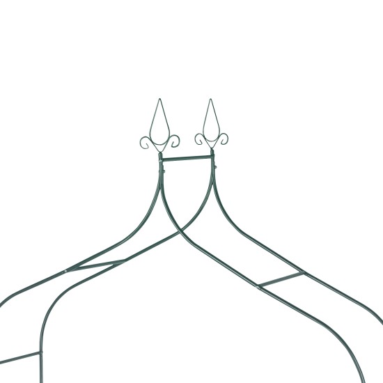 1pc Elegant Dark Green Metal Garden Arch - Lush Ivy Climbing Trellis for Weddings & Outdoor Events, Perfect for Patio Parties & Lawn Decor