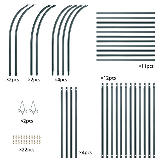 1pc Elegant Dark Green Metal Garden Arch - Lush Ivy Climbing Trellis for Weddings & Outdoor Events, Perfect for Patio Parties & Lawn Decor