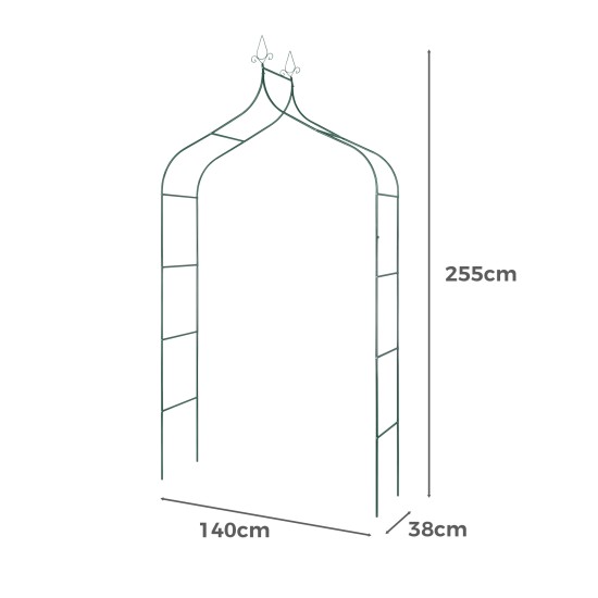 1pc Elegant Dark Green Metal Garden Arch - Lush Ivy Climbing Trellis for Weddings & Outdoor Events, Perfect for Patio Parties & Lawn Decor