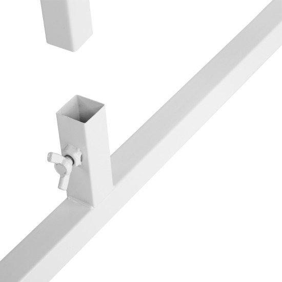 200CM White Round Balloon Backdrop Party Arch Stand Metal Circle Heavy Duty Wedding Arch Frame for Ceremony Birthday Party Anniversary Bridal Graduation Decoration