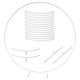 200CM White Round Balloon Backdrop Party Arch Stand Metal Circle Heavy Duty Wedding Arch Frame for Ceremony Birthday Party Anniversary Bridal Graduation Decoration