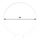 200CM White Round Balloon Backdrop Party Arch Stand Metal Circle Heavy Duty Wedding Arch Frame for Ceremony Birthday Party Anniversary Bridal Graduation Decoration