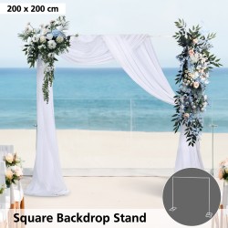 200*200mm White Square Metal Balloon & Wedding Arch Backdrop Stand