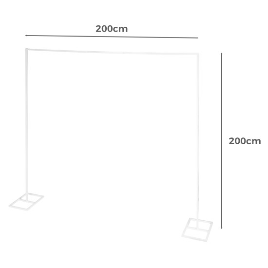 200*200mm White Square Metal Balloon & Wedding Arch Backdrop Stand