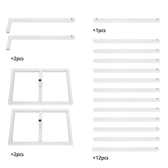 200*200mm White Square Metal Balloon & Wedding Arch Backdrop Stand