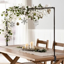 Metal Table Balloon Arch Kit, Adjustable Hight And Length Table Stand, For Birthday Party Wedding & Graduation Decorations, Christmas Decort Baby Shower Party Supplies Table Arch Black