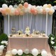Metal Table Balloon Arch Kit, Adjustable Hight And Length Table Stand, For Birthday Party Wedding & Graduation Decorations, Christmas Decort Baby Shower Party Supplies Table Arch White