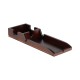 Non-slip Foldable Sofa Armrest Clip On Tray Sliding Detachable Cup Holder Couch Shelf Side Table Remote Control Phone Snacks Drinks Organizer Rack Mahogany Brown