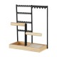 Tabletop Jewellery Organizer Stand 4 Tiers Earrings Holder Necklace Hook Jewelry Bracelet Watch Display Rack Ring Storage Shelf