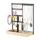 Tabletop Jewellery Organizer Stand 4 Tiers Earrings Holder Necklace Hook Jewelry Bracelet Watch Display Rack Ring Storage Shelf