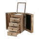 5-Layer Wood Jewelry Box with Mirror and Drawers for Women - Organize and Store Necklaces, Earrings, Rings, and Bracelets with Ease