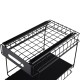 2-Tier Under-Sink Pull-Out Organizer, No-Drill Installation Sliding Bathroom/Kitchen Cabinet Storage Basket  Black