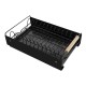 Pull Out Kitchen Cabinet Storage Shelf Rack Drawer Sliding Organizer Black