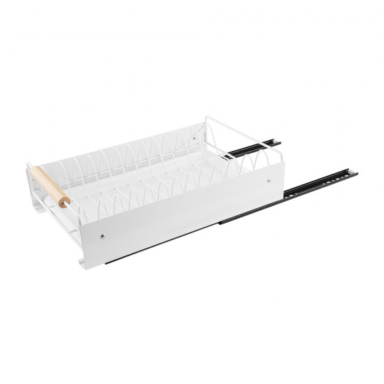 Pull Out Kitchen Cabinet Storage Shelf Rack Drawer Sliding Organizer White