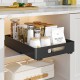 Kitchen Storage Shelf Organizer Under Cabinet Basket Pull Out Sliding Drawer Black
