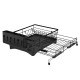 Expandable Dish Bowl Storage Rack Sink Drainer Kitchen Plate Drying Holder Black